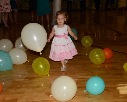 Greta playing with the balloons at Caleb s reception1